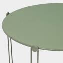 Tables basses gigognes de jardin rondes en métal Ø60x40 cm et Ø45x36 cm - Par 2