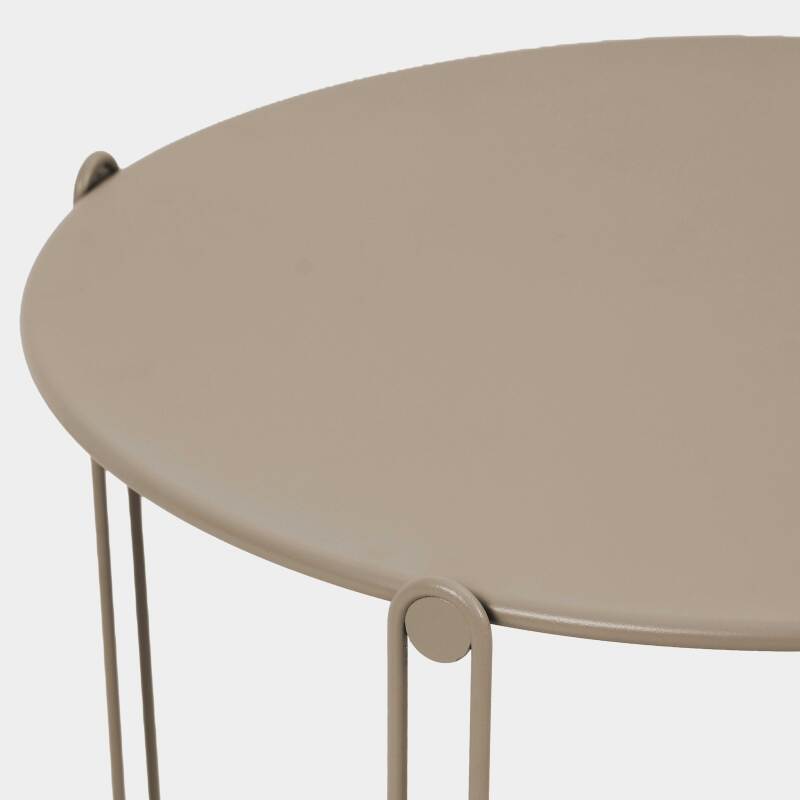 Tables basses gigognes de jardin rondes en métal Ø60x40 cm et Ø45x36 cm - Par 2 (2/4)