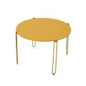 Tables basses gigognes de jardin rondes en métal Ø60x40 cm et Ø45x36 cm - Par 2