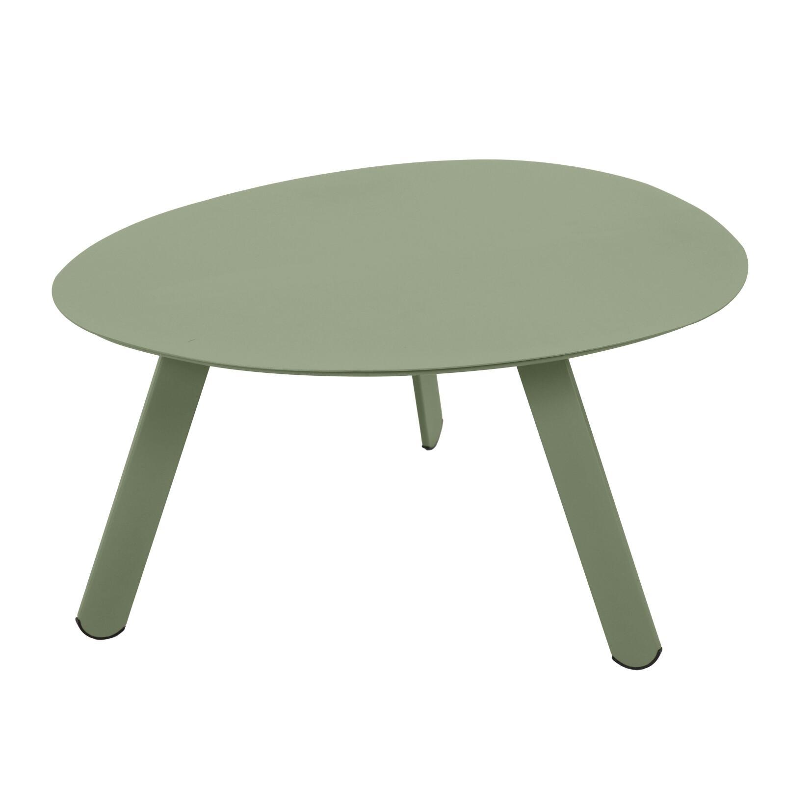 Tables basses gigognes de jardin rondes en métal Ø68x40 cm et Ø55x36 cm - Par 2