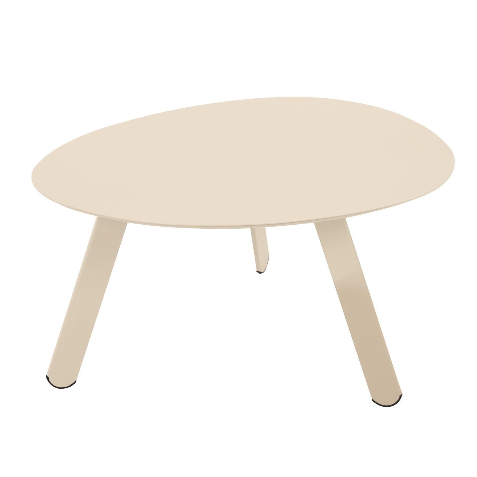 Tables basses gigognes de jardin rondes en métal Ø68x40 cm et Ø55x36 cm - Par 2