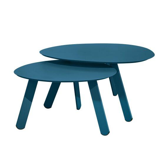 Tables basses gigognes de jardin rondes en métal Ø68x40 cm et Ø55x36 cm - Par 2 | Oviala