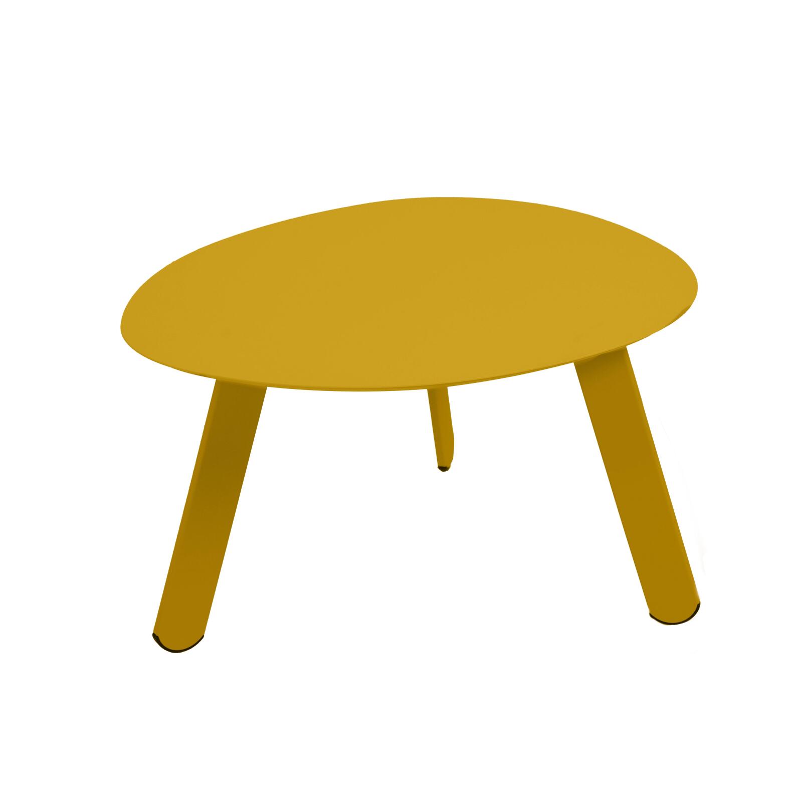 Tables basses gigognes de jardin rondes en métal Ø68x40 cm et Ø55x36 cm - Par 2