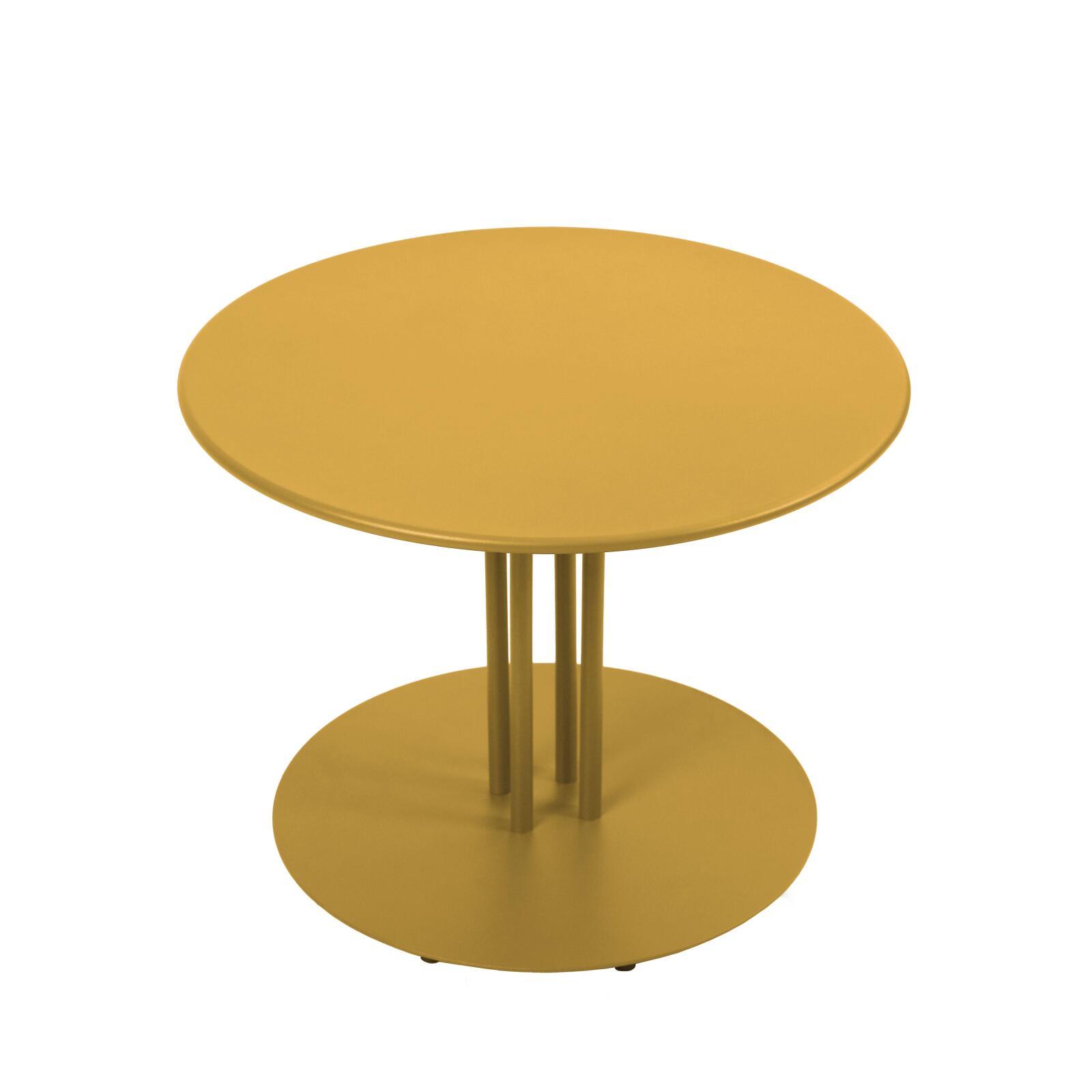 Table basse de jardin ronde en métal Ø50x38 cm 