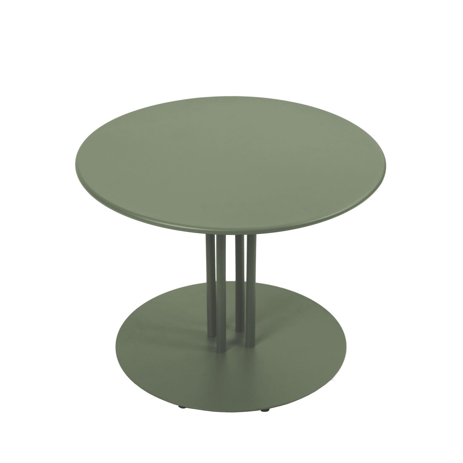 Table basse de jardin ronde en métal Ø50x38 cm 