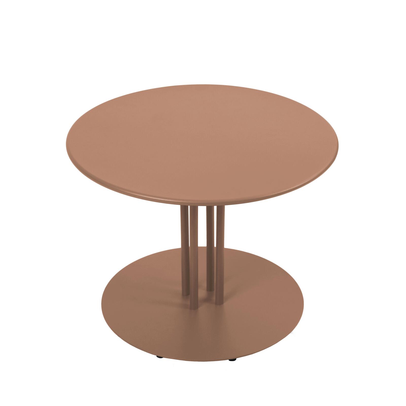 Table basse de jardin ronde en métal Ø50x38 cm 