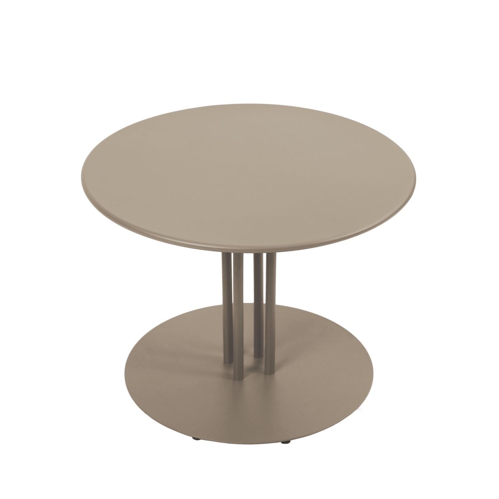 Table basse de jardin ronde en métal Ø50x38 cm 