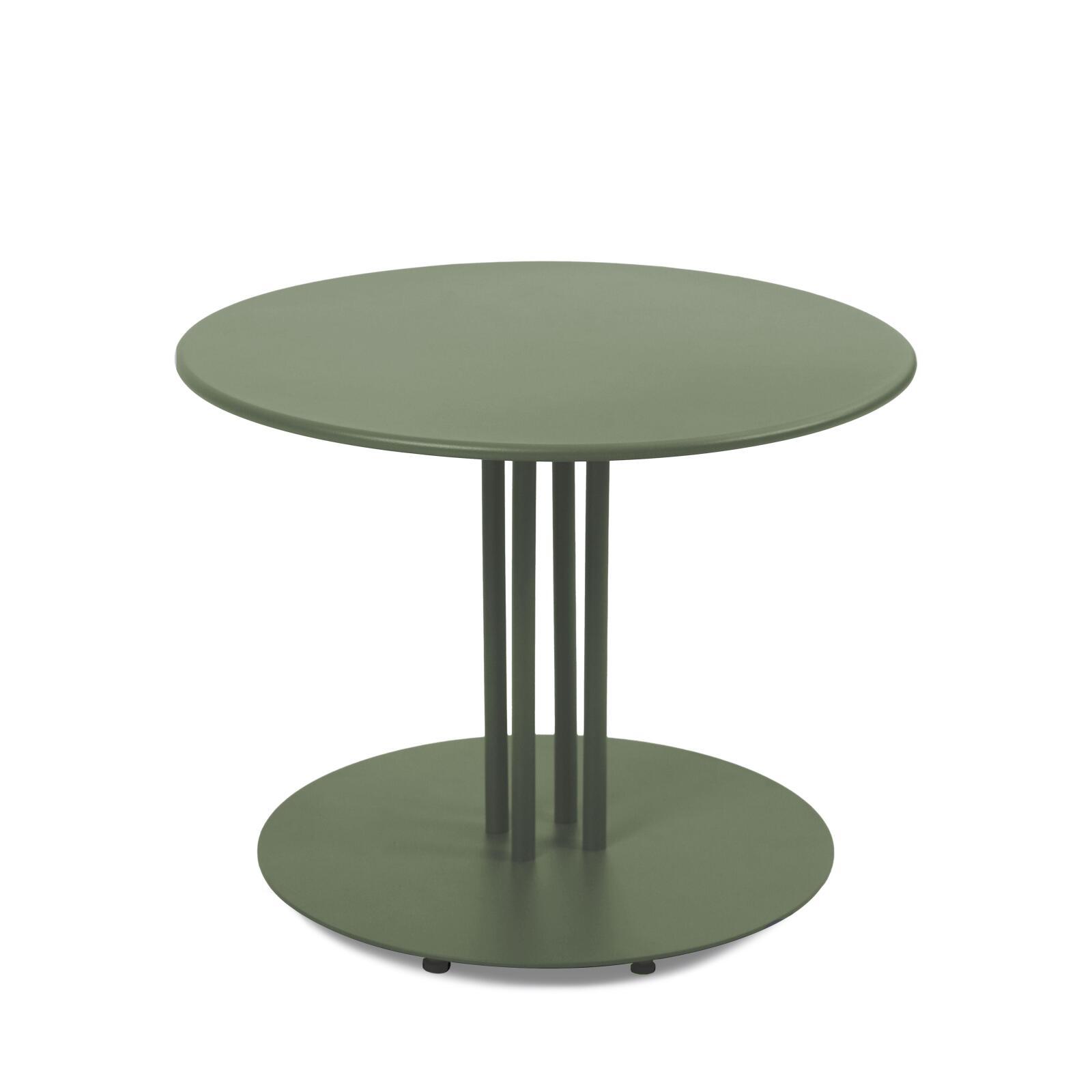 Table basse de jardin ronde en métal Ø50x38 cm 