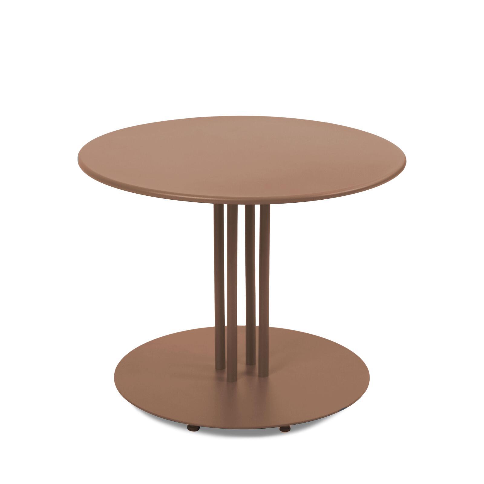 Table basse de jardin ronde en métal Ø50x38 cm 