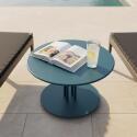 Table basse de jardin ronde en métal Ø50x38 cm 