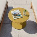 Table basse de jardin ronde en métal Ø50x38 cm 