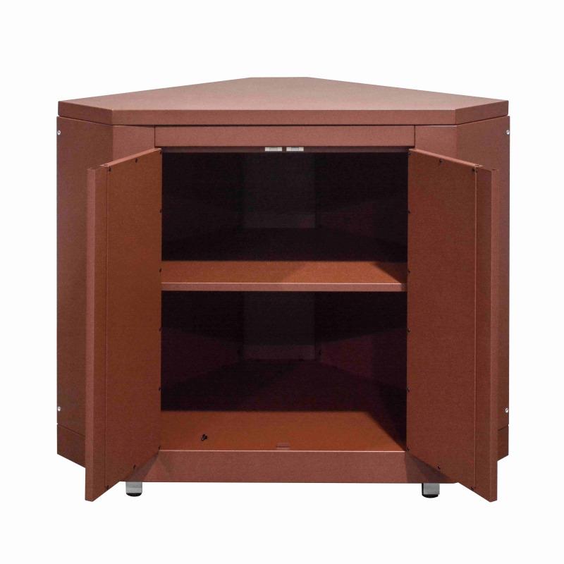 Cuisine extérieure en métal d'angle avec évier, four à pizza et rangements - 4 modules (8/10)