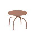 Tables basses gigognes de jardin rondes en métal Ø60x40 cm et Ø40x36 cm - Par 2