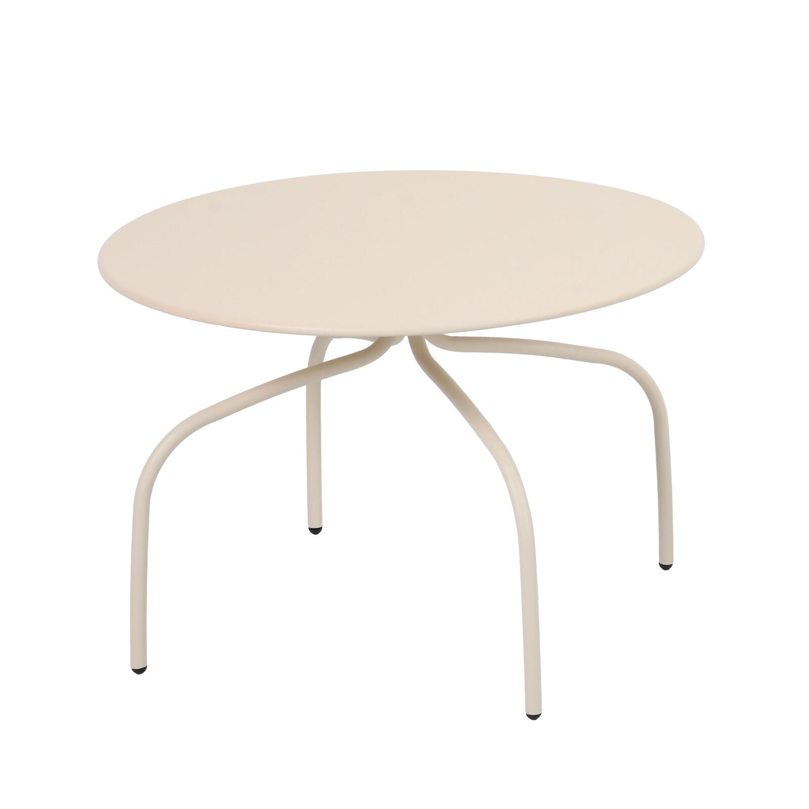 Tables basses gigognes de jardin rondes en métal Ø60x40 cm et Ø40x36 cm - Par 2