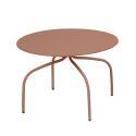 Tables basses gigognes de jardin rondes en métal Ø60x40 cm et Ø40x36 cm - Par 2