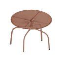 Tables basses gigognes de jardin rondes en métal Ø60x40 cm et Ø40x36 cm - Par 2