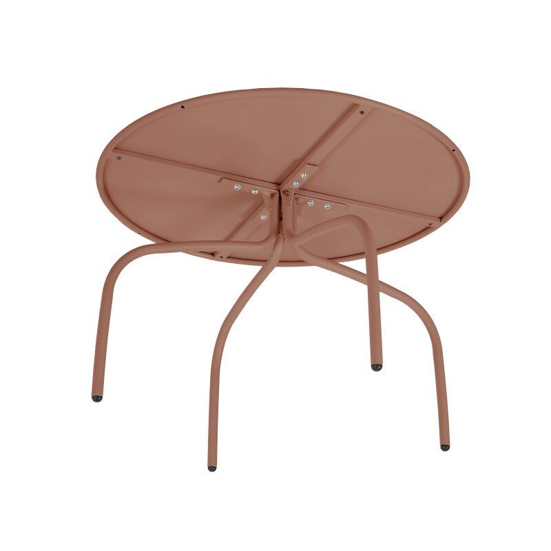 Tables basses gigognes de jardin rondes en métal Ø60x40 cm et Ø40x36 cm - Par 2 (5/6)