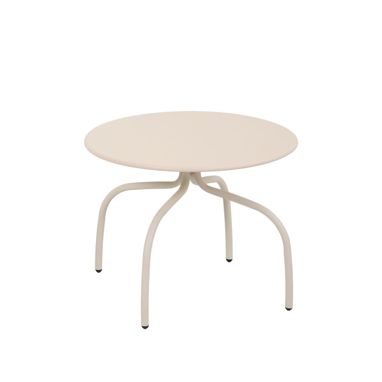 Tables basses gigognes de jardin rondes en métal Ø60x40 cm et Ø40x36 cm - Par 2