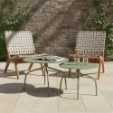 Tables basses gigognes de jardin rondes en métal Ø60x40 cm et Ø40x36 cm - Par 2 - Ambiance