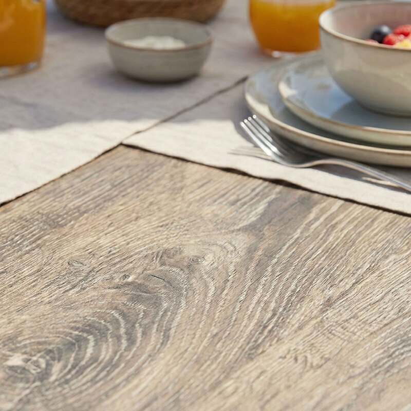 Table de jardin en aluminium et céramique effet bois 8 personnes 201x100 cm (3/8)