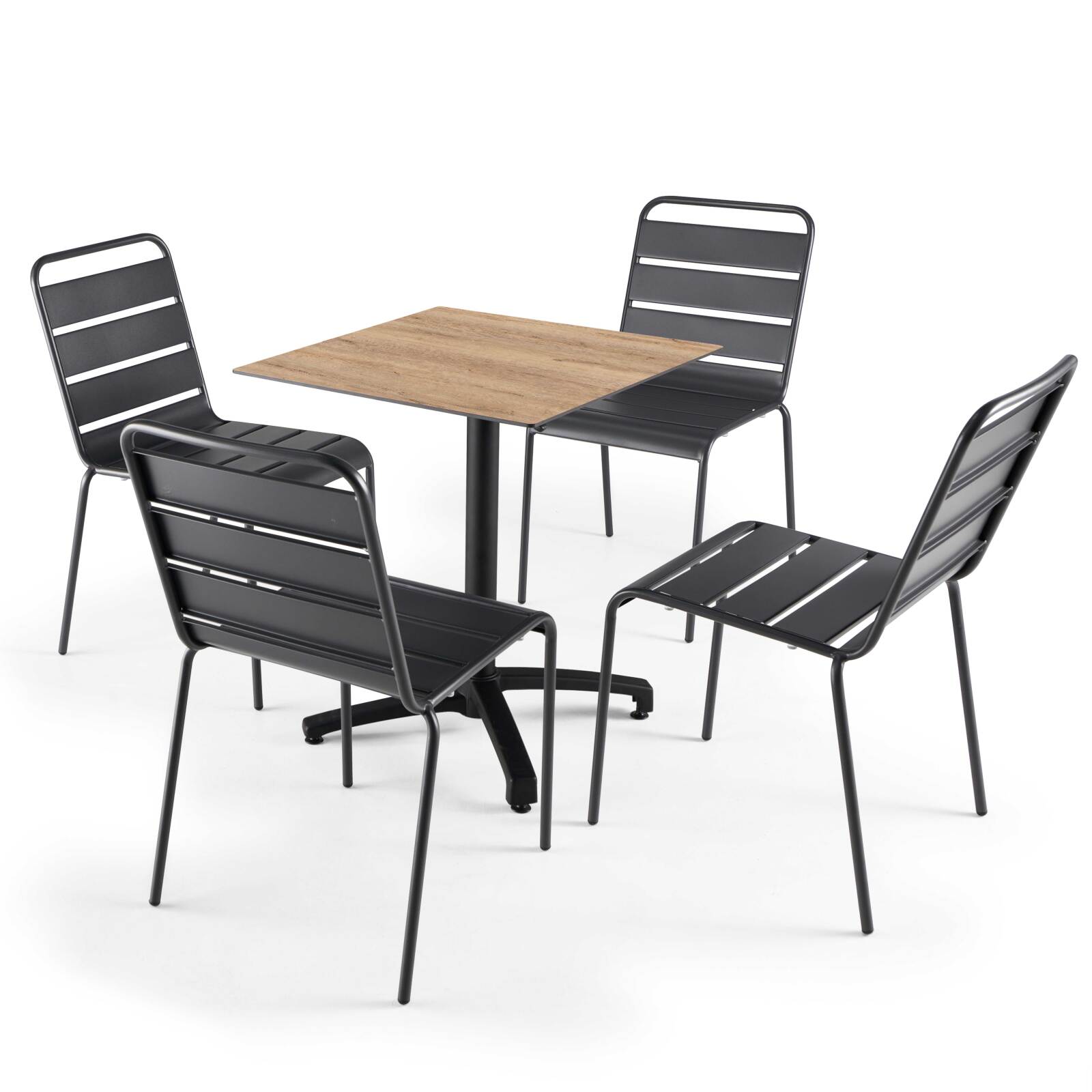 Plateau de table carré 70 x 70 cm en HPL