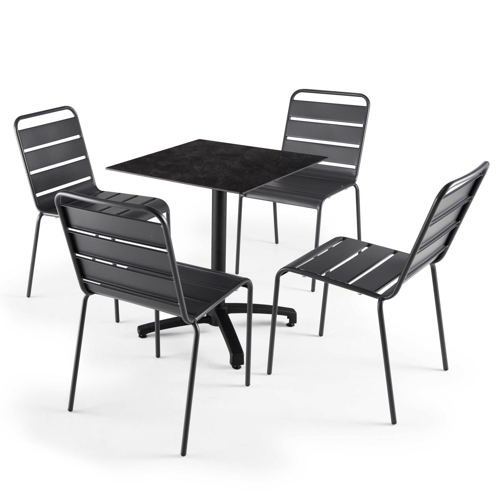Plateau de table carré 70 x 70 cm en HPL