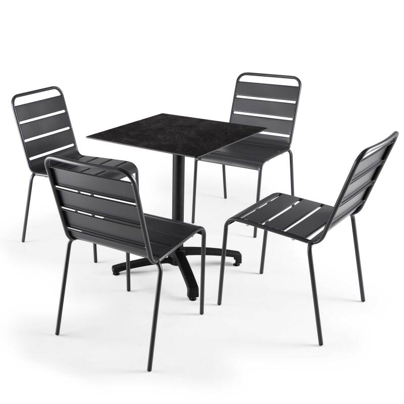 Plateau de table carré 70 x 70 cm en HPL (5/6)