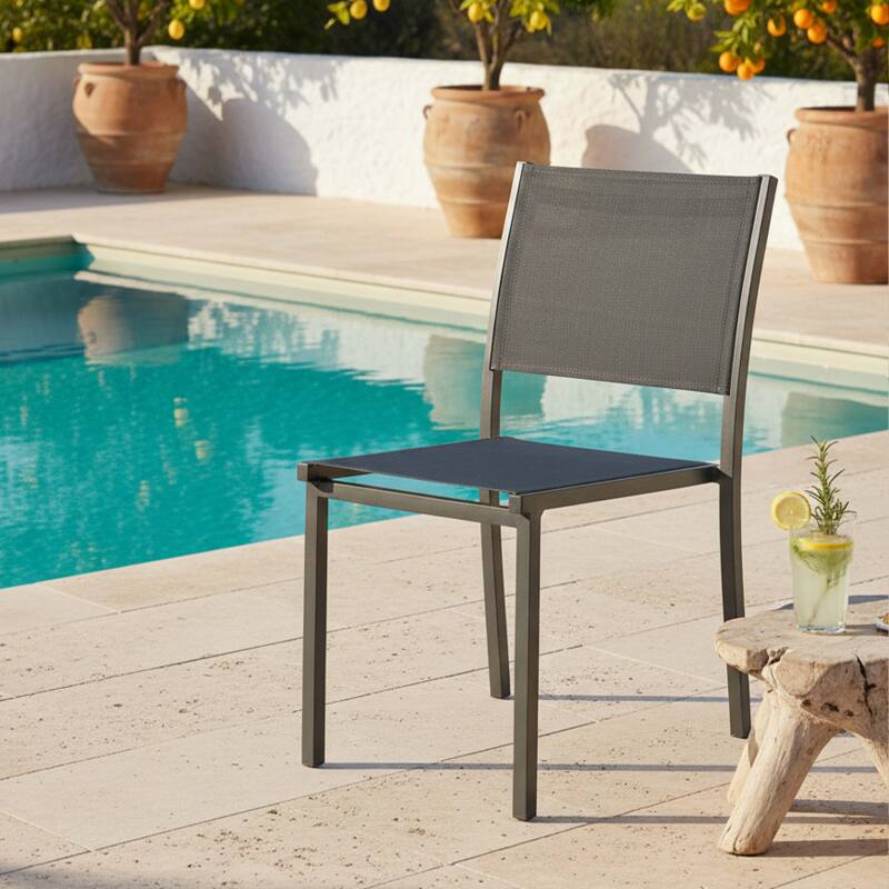 Chaise de jardin en aluminium et textilène - Ambiance