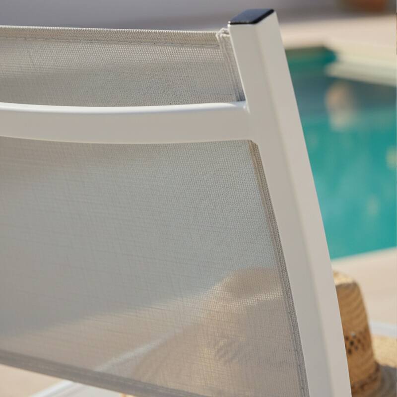 Chaise de jardin en aluminium et textilène (2/8)