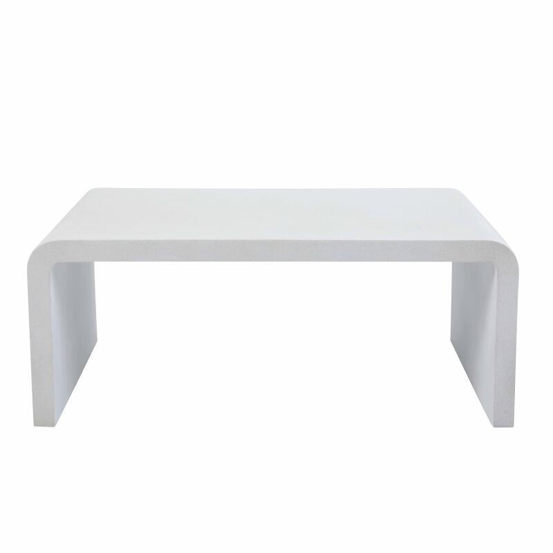Table basse de jardin rectangulaire effet béton lisse 100x60x40 cm (4/5)