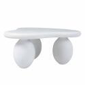 Table basse de jardin design forme organique effet béton lisse 80x80x40 cm