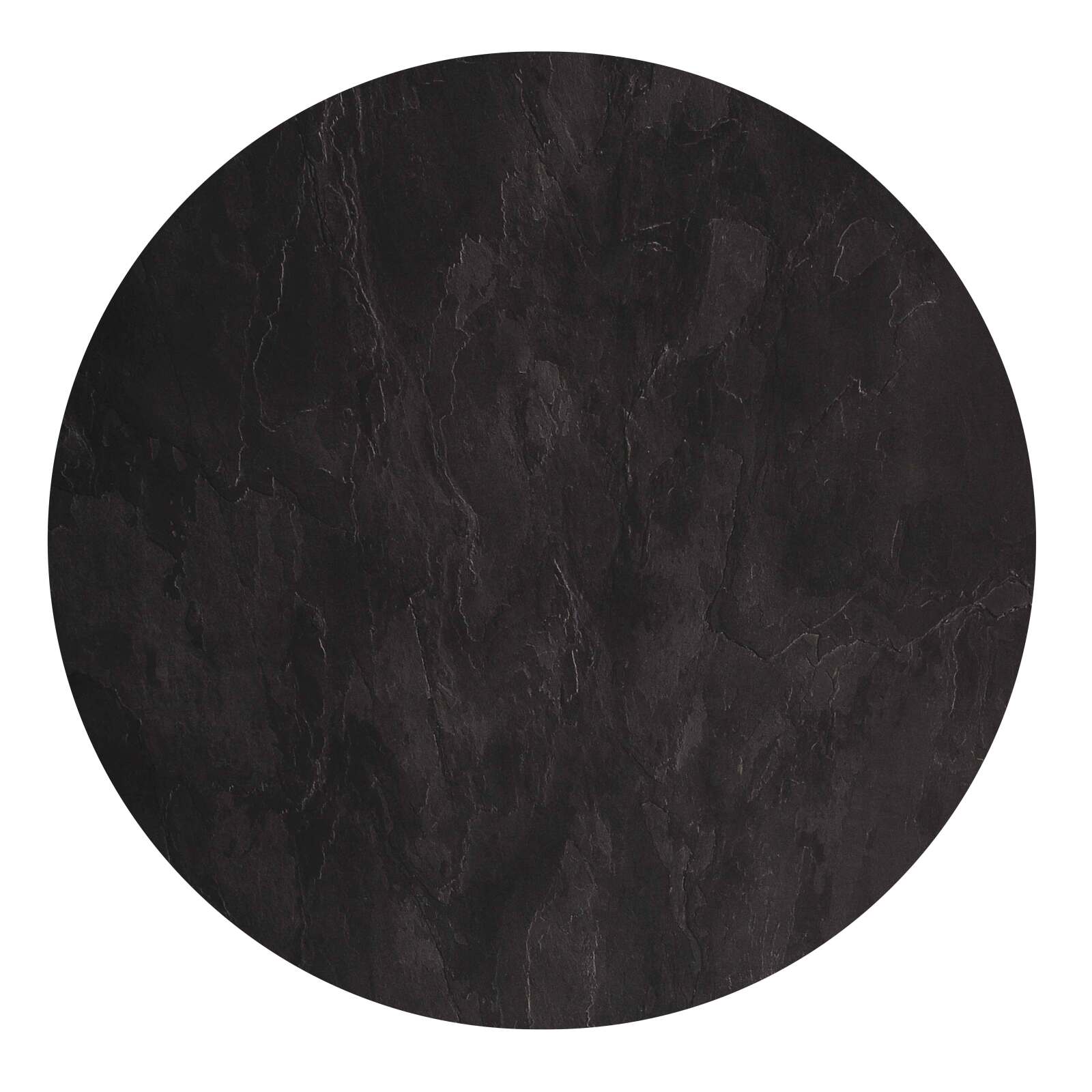 Table de jardin bistrot ronde inclinable en aluminium noir et HPL 4 personnes Ø60 cm