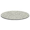 Table de jardin bistrot ronde inclinable en aluminium noir et HPL 4 personnes Ø60 cm