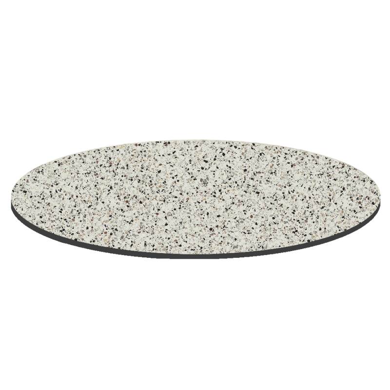 Table de jardin bistrot ronde inclinable en aluminium noir et HPL 4 personnes Ø60 cm (3/8)