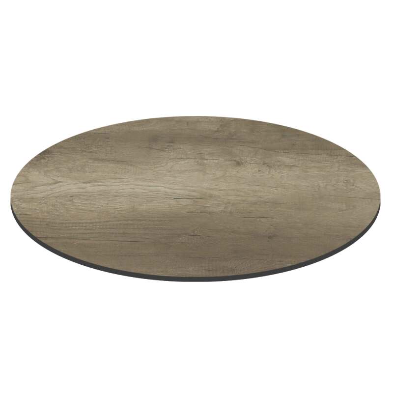 Table de jardin bistrot ronde inclinable en aluminium noir et HPL 4 personnes Ø60 cm (3/8)