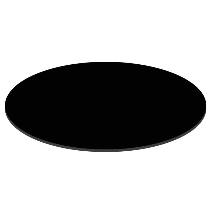 Table de jardin bistrot ronde inclinable en aluminium noir et HPL 4 personnes Ø60 cm (3/8)