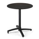 Table de jardin bistrot ronde inclinable en aluminium noir et HPL 4 personnes Ø60 cm