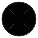 Table de jardin bistrot ronde inclinable en aluminium noir et HPL 4 personnes Ø60 cm