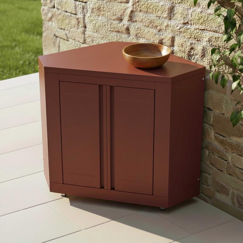 Meuble de rangement d'angle de cuisine extérieur en acier (2/6)