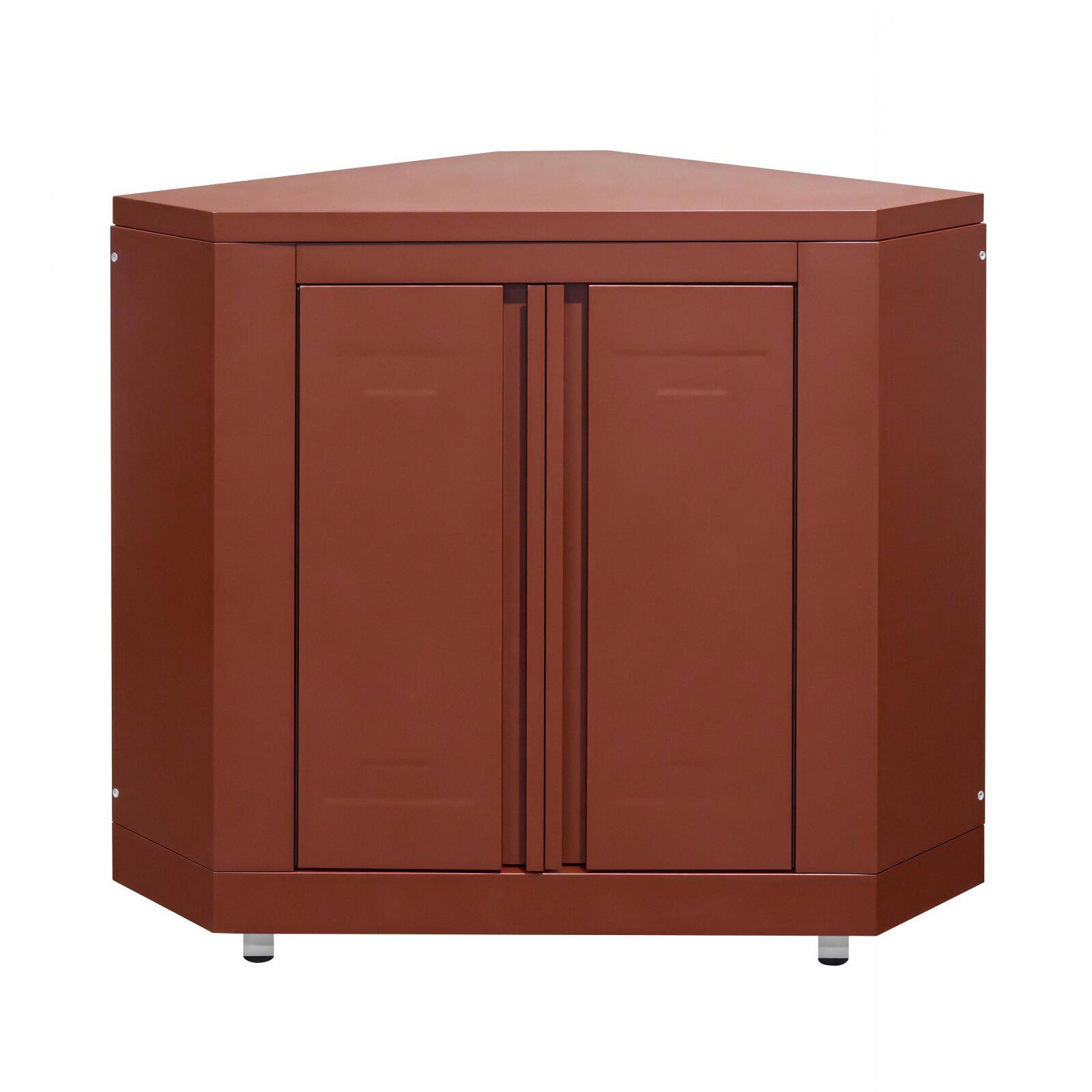 Meuble de rangement d'angle de cuisine extérieur en acier