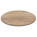 Table de jardin bistrot ronde inclinable en aluminium noir et HPL 4 personnes Ø70 cm