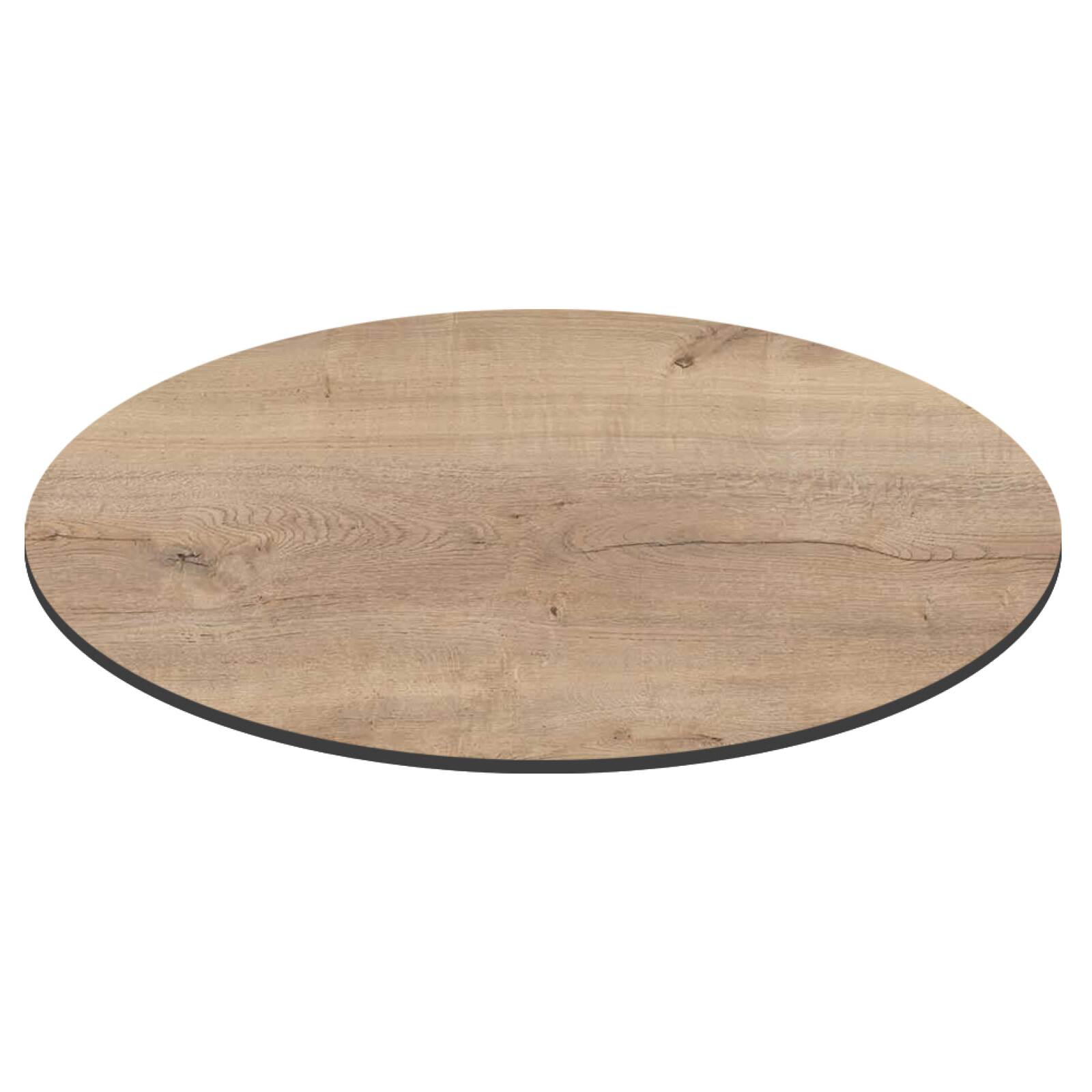 Table de jardin bistrot ronde inclinable en aluminium noir et HPL 4 personnes Ø70 cm
