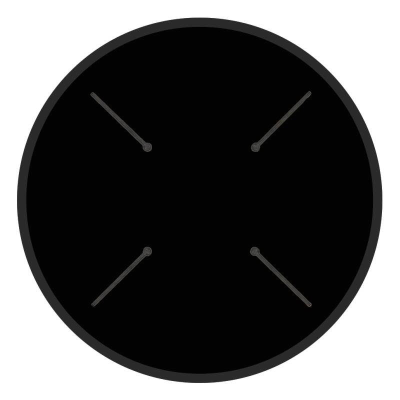 Table de jardin bistrot ronde inclinable en aluminium noir et HPL 4 personnes Ø70 cm (5/8)