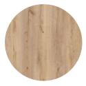 Table de jardin bistrot ronde inclinable en aluminium noir et HPL 4 personnes Ø70 cm