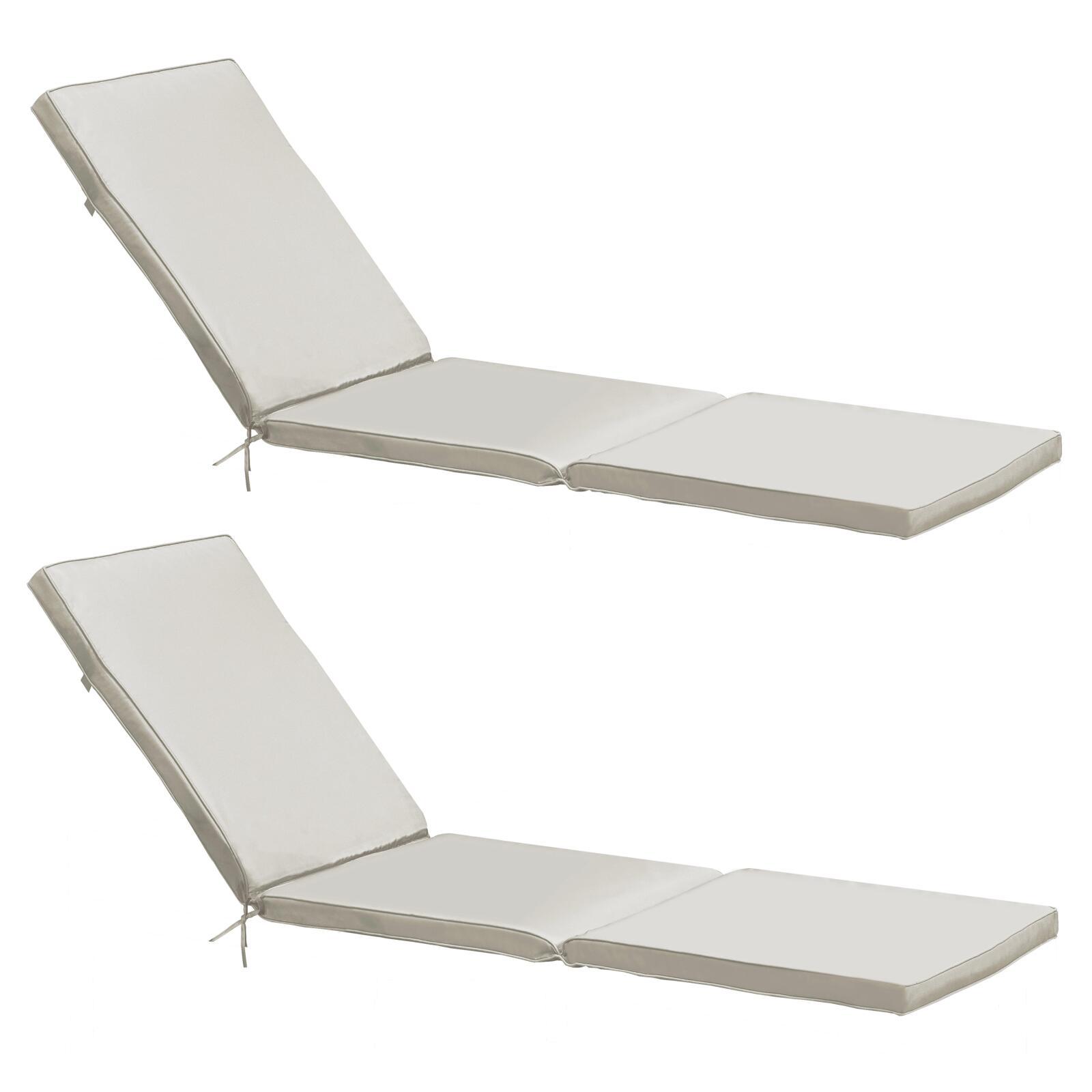 Lot de 2 matelas pour bain de soleil unis