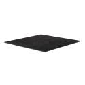 Table de jardin bistrot carrée inclinable en aluminium noir 4 personnes 60x60 cm