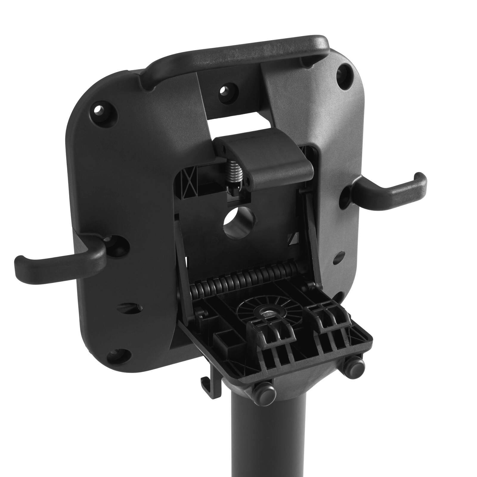 Table de jardin bistrot carrée inclinable en aluminium noir 4 personnes 60x60 cm