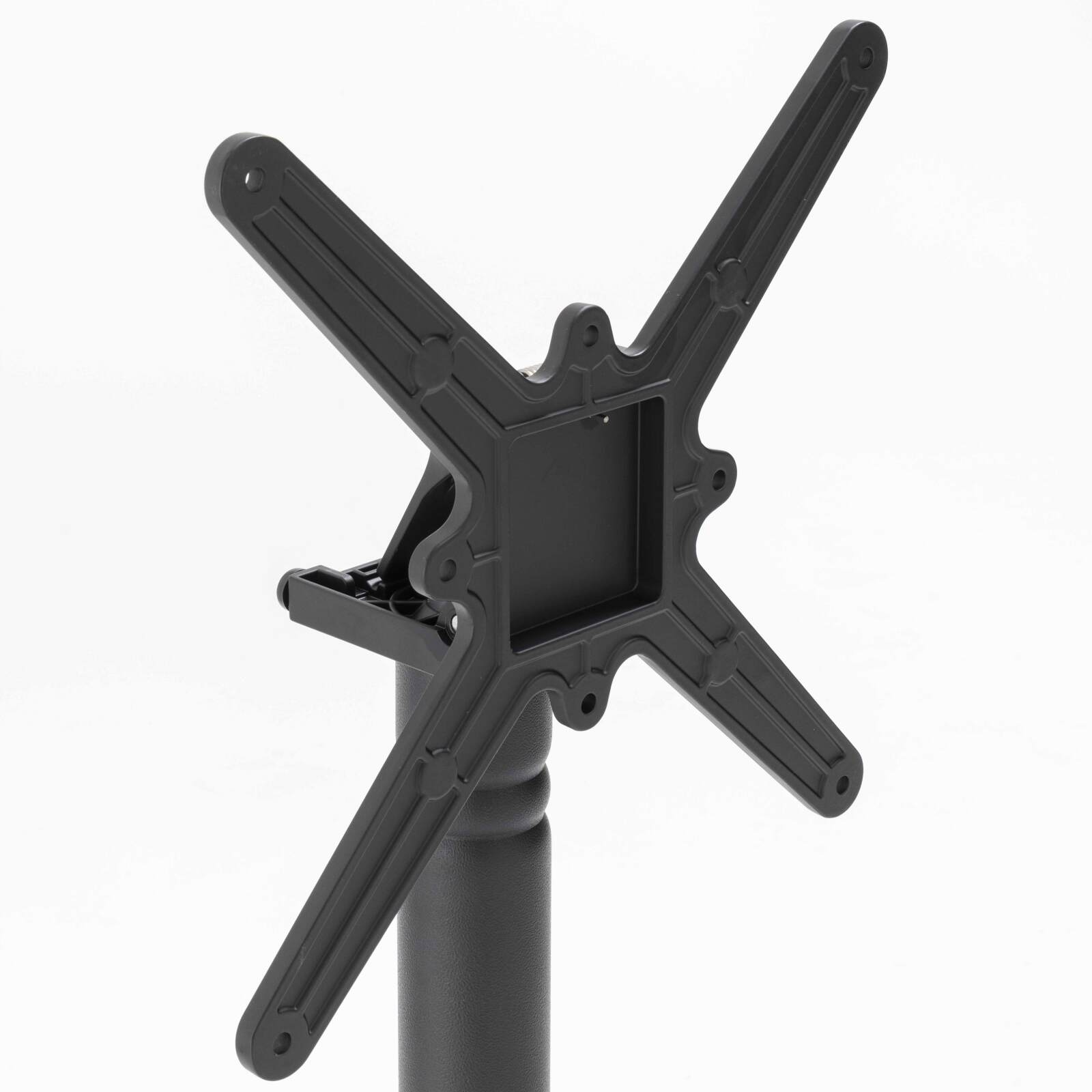 Table de jardin bistrot carrée inclinable en métal et aluminium noir 4 personnes 60x60 cm