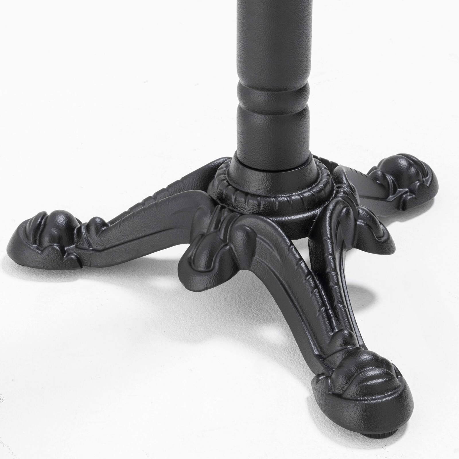 Table de jardin bistrot carrée inclinable en métal et aluminium noir 4 personnes 60x60 cm