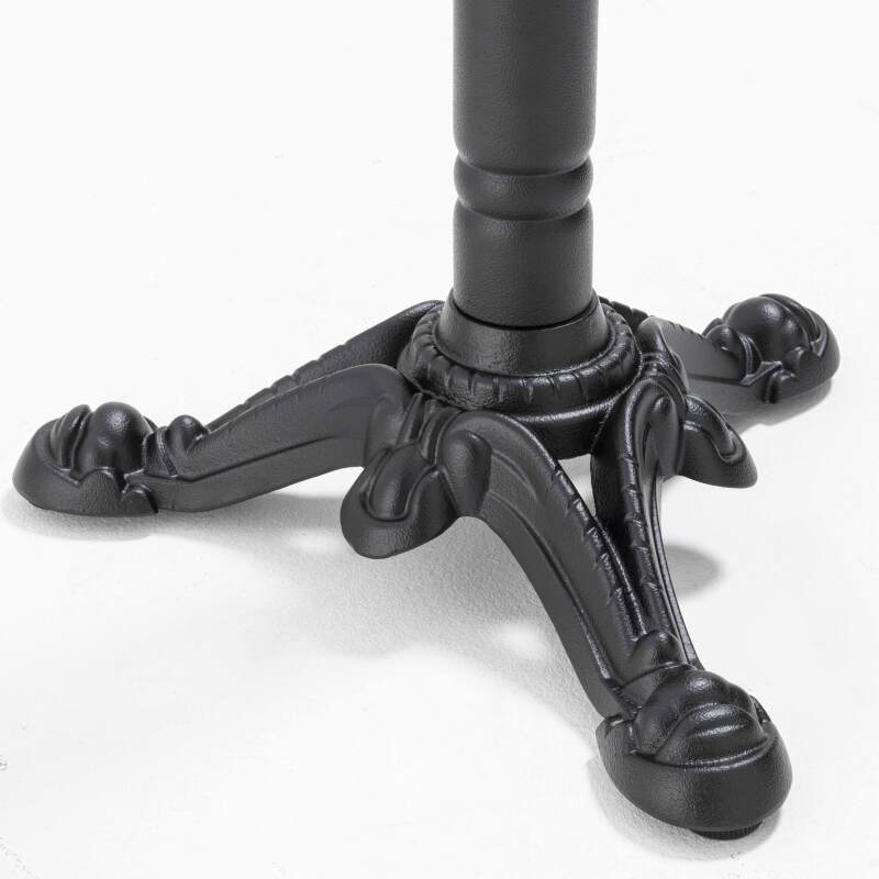 Table de jardin bistrot carrée inclinable en métal et aluminium noir 4 personnes 60x60 cm (6/8)